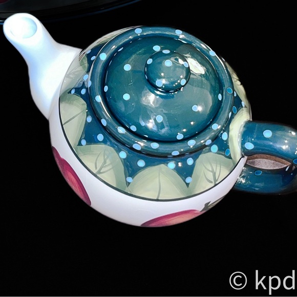 Vintage Nantucket Home Kitchenware Set: Teapot & Oval Platter in Apple Pattern - Picture 9 of 10